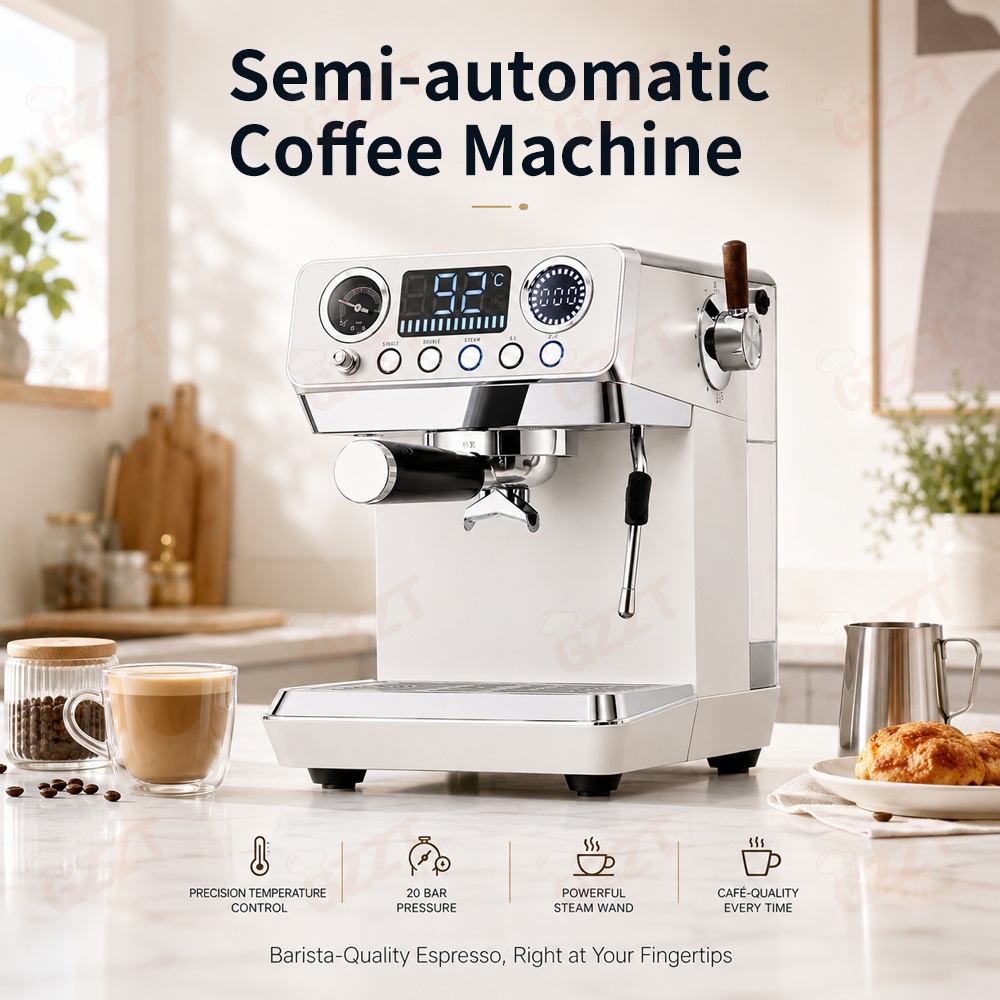 Espresso Machine Semi Auto - Półautomatyczny ekspres do kawy GZZT z