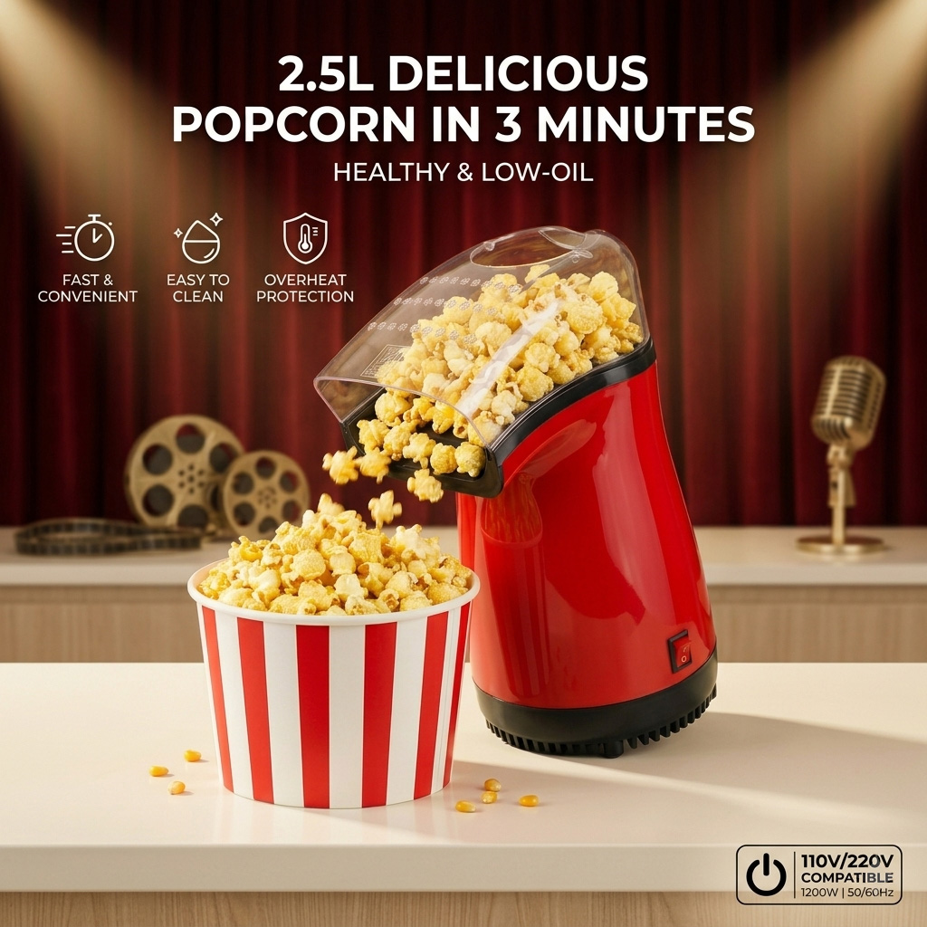 Air Popcorn Maker - Przenośna maszynka do popcornu na letnie