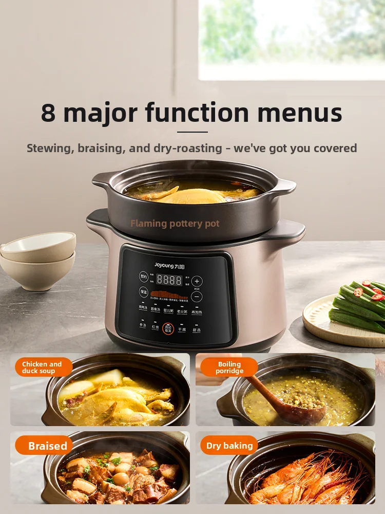 Slow Cooker Ceramic - Elektryczny wolnowar Joyoung 220V, automatyczny ceramiczny