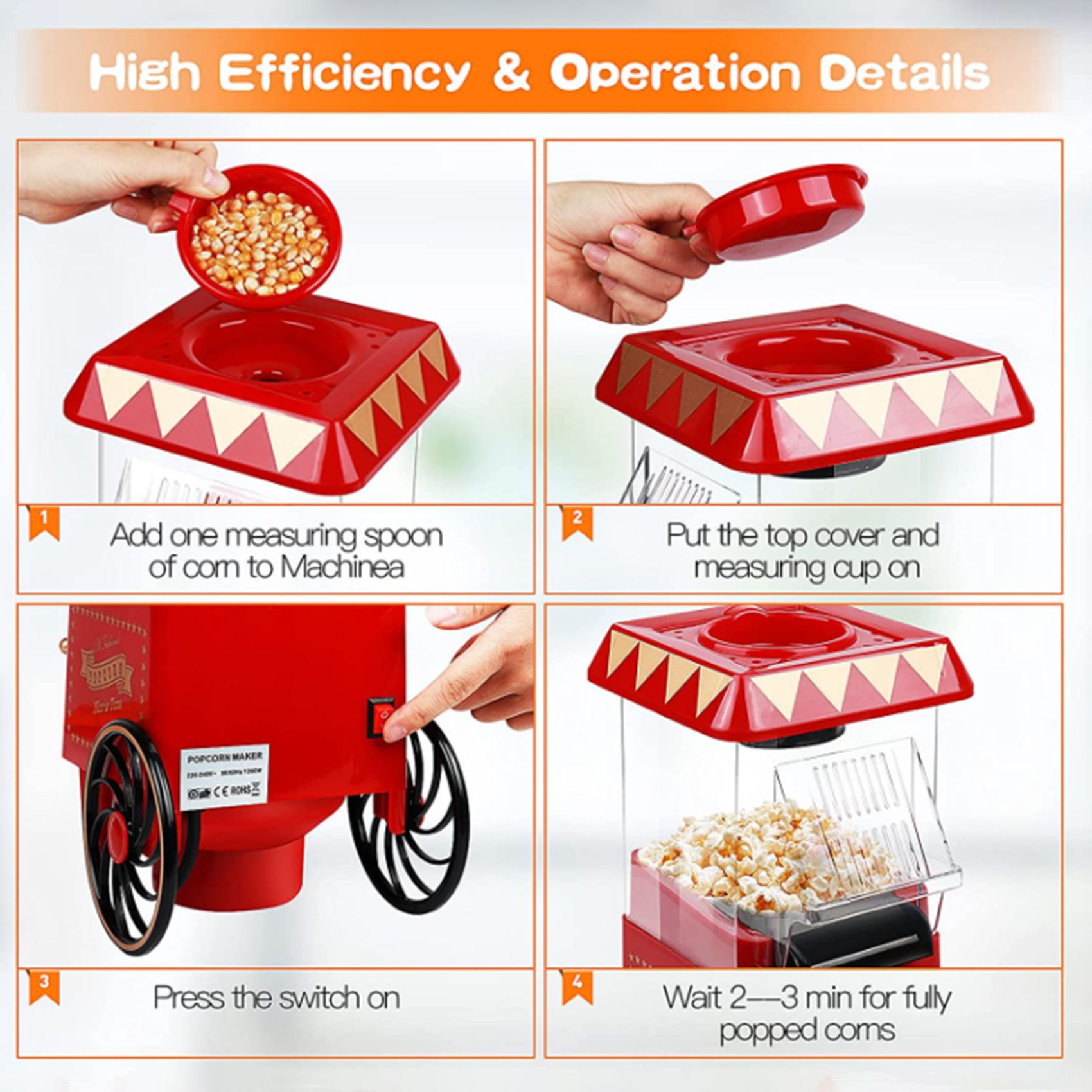 A69X - Maszynka do popcornu, E – Air Popcorn Maker recenzja i cena